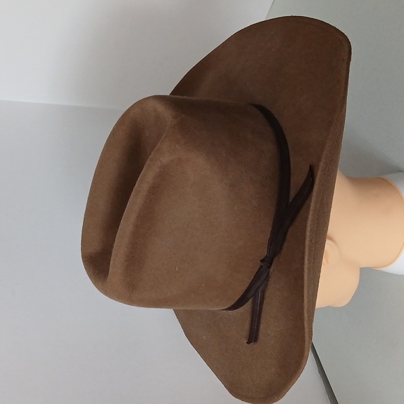 Rockmount Ranch Wear - 100% Wool - Brown Cowboy/Western Hat - 7 1/8 - Picture 4 of 12